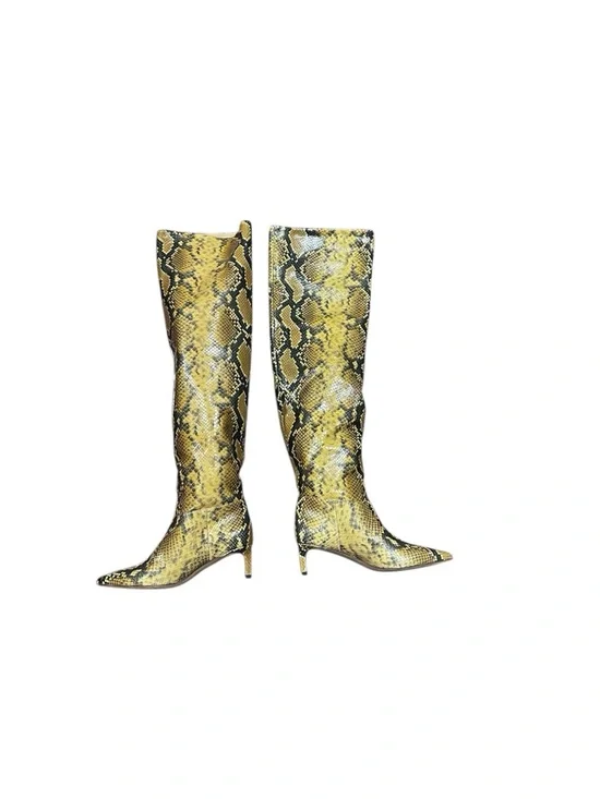 Ulla Johnson Amber Python Knee-High Boots - Picture 4 of 8